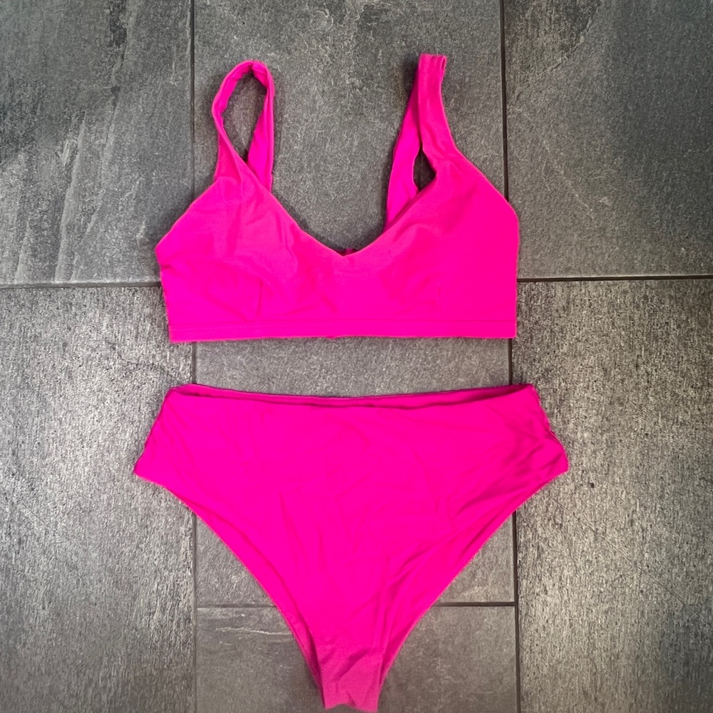 SHEIN Hot Pink Bikini Set